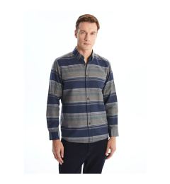 Снимка на LC Waikiki LCWAIKIKI Classic Beige Striped Regular Fit Long Sleeve Striped Men's Shirt