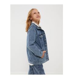 Снимка на LC Waikiki Lcwk Shirt Collar Girl Child Jean Jacket