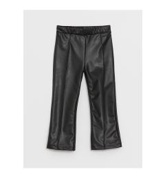 Снимка на LC Waikiki Leather Look Baby Girl Trousers with Elastic Waist