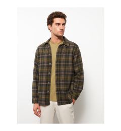 Снимка на LC Waikiki Men's Comfy Fit Long Sleeve Plaid Gabardine Shirt Jacket