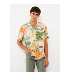 Снимка на LC Waikiki Men's Regular Fit Short Sleeve Patterned Poplin Shirt.