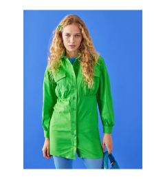 Снимка на LC Waikiki Plain Long Sleeve Gabardine Women's Shirt Dress