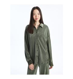 Снимка на LC Waikiki Plain Long Sleeve Oversize Velvet Women's Shirt