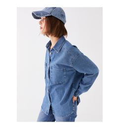 Снимка на LC Waikiki Plain Long Sleeve Oversize Women's Jean Shirt Jacket