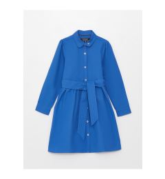 Снимка на LC Waikiki Shirt Collar Basic Long Sleeve Girls' Dress