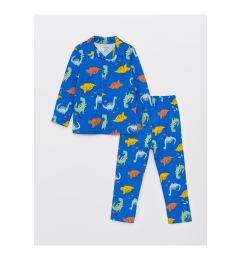 Снимка на LC Waikiki Shirt Collar Long Sleeve Patterned Baby Boy Pajama Set