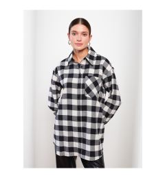 Снимка на LC Waikiki Shirt Collar Plaid Long Sleeve Oversize Women's Tunic