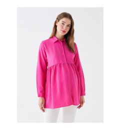 Снимка на LC Waikiki Shirt Collar Plain Long Sleeve Maternity Tunic