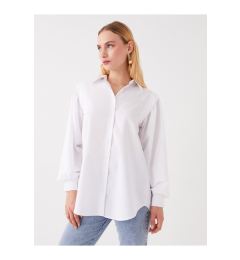 Снимка на LC Waikiki Shirt Collar Plain Long Sleeve Oversize Poplin Women's Tunic