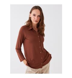 Снимка на LC Waikiki Shirt Collar Plain Long Sleeve Women's Blouse