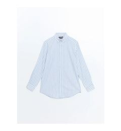 Снимка на LC Waikiki SOUTHBLUE Blue Striped Regular Fit Long Sleeve Striped Poplin Men's Shirt