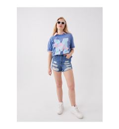 Снимка на LC Waikiki Standard Fit Ripped Detailed Women's Jean Shorts