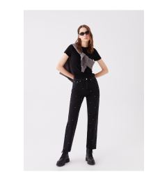 Снимка на LC Waikiki Straight Fit Stone Printed Women's Jean Trousers