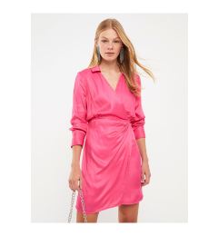 Снимка на LC Waikiki Straight Long Sleeve Women's Satin Shirt Dress