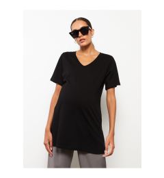 Снимка на LC Waikiki V-Neck Plain Short Sleeve Cotton Maternity T-Shirt