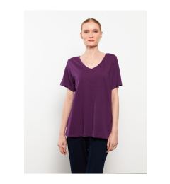 Снимка на LC Waikiki V-Neck Plain Short Sleeve Cotton Women's T-Shirt