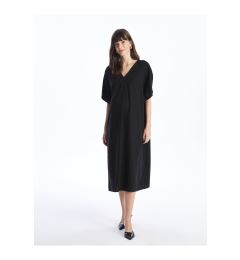 Снимка на LC Waikiki V-Neck Straight Short Sleeve Oversize Maternity Dress