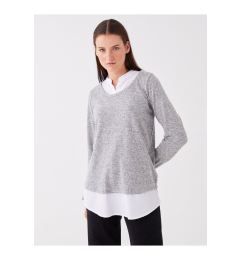 Снимка на LC Waikiki Women's Basic Crew Neck Straight Long Sleeve Blouse