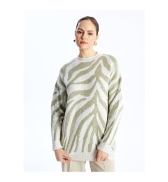 Снимка на LC Waikiki Women's Crew Neck Patterned Long Sleeve Knitwear Tunic