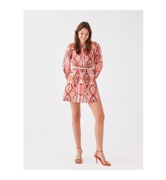 Снимка на LC Waikiki Women's Patterned Long Sleeve Satin Shirt Dress