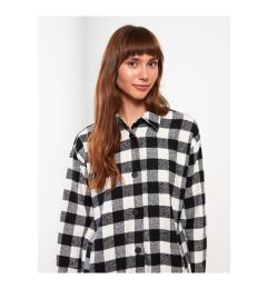 Снимка на LC Waikiki Women's Plaid Long Sleeve Gabardine Oversize Shirt Jacket