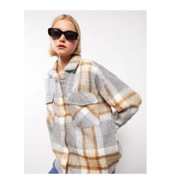 Снимка на LC Waikiki Women's Plaid Plaid Long Sleeve Lumberjack Shirt Jacket