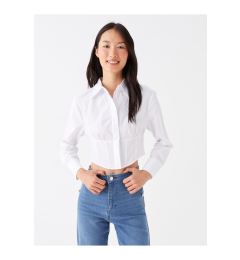 Снимка на LC Waikiki Women's Plain Long Sleeve Crop Shirt