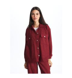 Снимка на LC Waikiki Women's Plain Long Sleeve Velvet Oversize Shirt Jacket