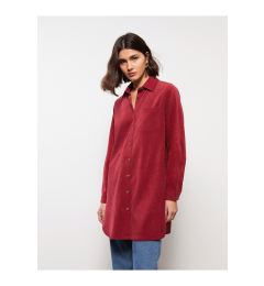 Снимка на LC Waikiki Women's Plain Long Sleeve Velvet Shirt Tunic