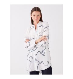 Снимка на LC Waikiki Women's Shirt Collar Printed Long Sleeve Tunic