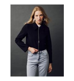 Снимка на LC Waikiki Women's Shirt Collar Straight Long Sleeve Crop Jacket