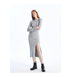 Снимка на LC Waikiki XSIDE Crew Neck Plain Long Sleeve Women's Bodycon Dress