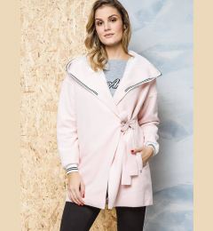 Снимка на Lemonade coat decorated with white and black trimming pink