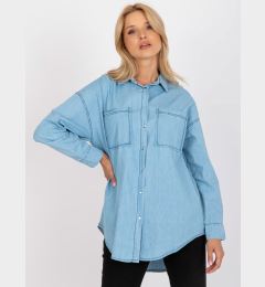 Снимка на Light blue classic shirt made of cotton RUE PARIS