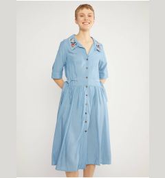 Снимка на Light blue Ladies Shirt Dress Blutsgeschwister - Women