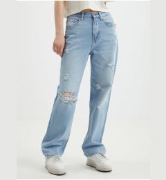 Снимка на Light blue womens straight fit jeans with torn effect ONLY D - Women