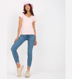 Снимка на Light pink cotton v-neck t-shirt