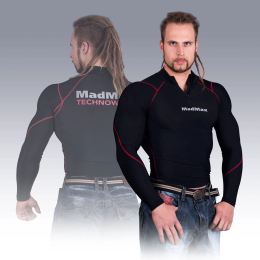 Снимка на MadMax Compression Long Sleeve T-Shirt with Zipper MSW903 Black and Red S