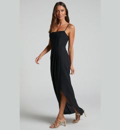 Снимка на Madmext Black Collar Strap Dress