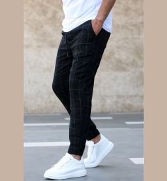 Снимка на Madmext Checked Black Jogger