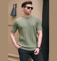 Снимка на Madmext Men&#39;s Mint Green T-Shirt 5684