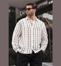 Снимка на Madmext Men's Brown Patterned Long Sleeve Shirt 6734