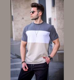 Снимка на Madmext Men's Color Block Smoky T-Shirt 5826