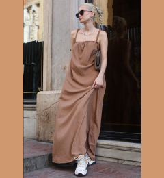 Снимка на Madmext Mink Strap Long Wrapped Dress