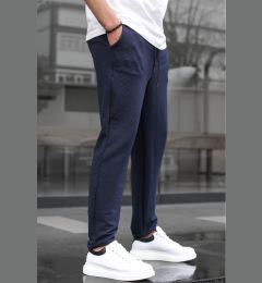 Снимка на Madmext Navy Blue Basic Waffle Fabric Men's Trousers 6509