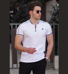 Снимка на Madmext White Polo Men's T-Shirt 9281