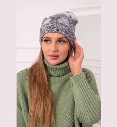 Снимка на marka niezdefiniowana Cap with fleece Dolores K303 light grey+dark grey+white