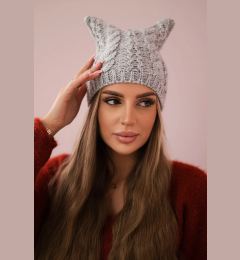 Снимка на marka niezdefiniowana Cap with fleece Rabbid K237 light grey