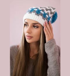 Снимка на marka niezdefiniowana Women's cap Laila K283 white+grey+turquoise