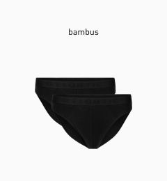 Снимка на Men's Bamboo Briefs ATLANTIC 2Pack - black